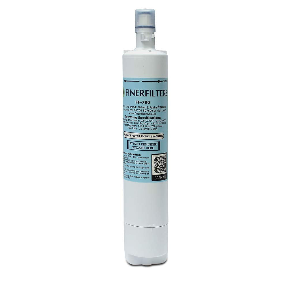 Finerfilters FF-790 Kühlschrank-Wasserfilter kompatibel mit Fisher & Paykel 847200 (1), 1