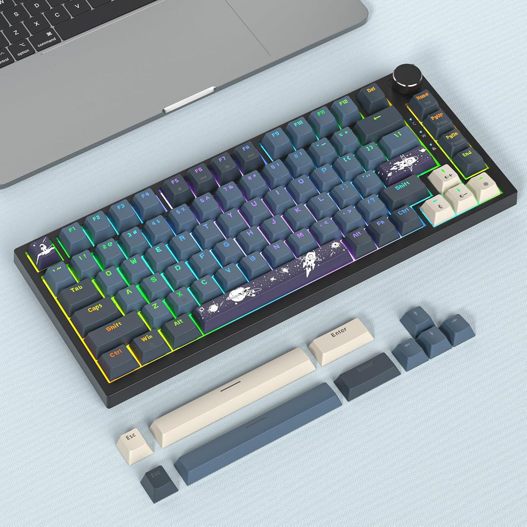 SOLIDEE Verkabelte Mechanische Gaming Tastatur 75 Prozent,hot-swap-fähige Mechanische Tastatur mit G