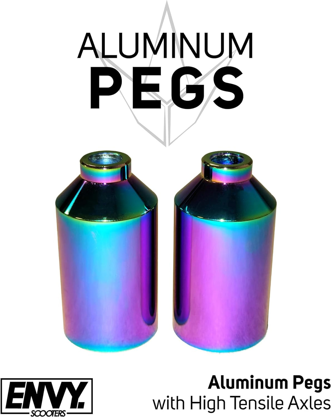 Blunt Stunt Scooter Pegs Alu Rainbow Neochrome mit Achsen