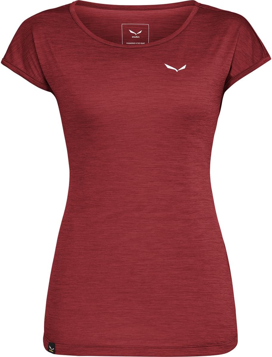 Salewa Damen Puez Melange Dry W S/S Tee Blusen & T-shirts 3XL Syrah Melange, 3XL Syrah Melange