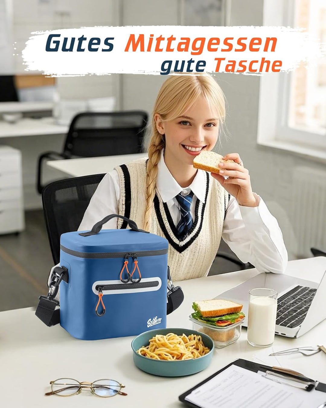 Kühltasche 7/14/24L - Isoliert & Wasserdicht | Tragbare Mini-Kühltasche mit Thermo-Iso-Schicht | Lei