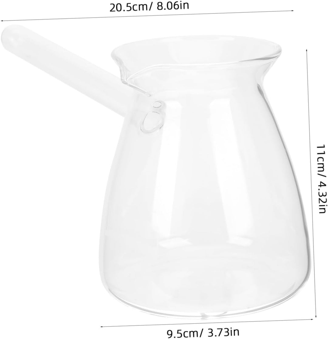 Cabilock Milch Pan Glas Türkischen Kaffee Topf Glas Herd Tee Maker Sauce Pan für Home Küche