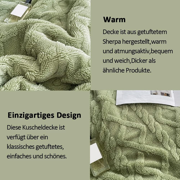 WONGS BEDDING Kuscheldecke 150x200 Flauschig Sherpa Decke,Sofaüberwurf Fleecedecke,Dick Sofadecke Do