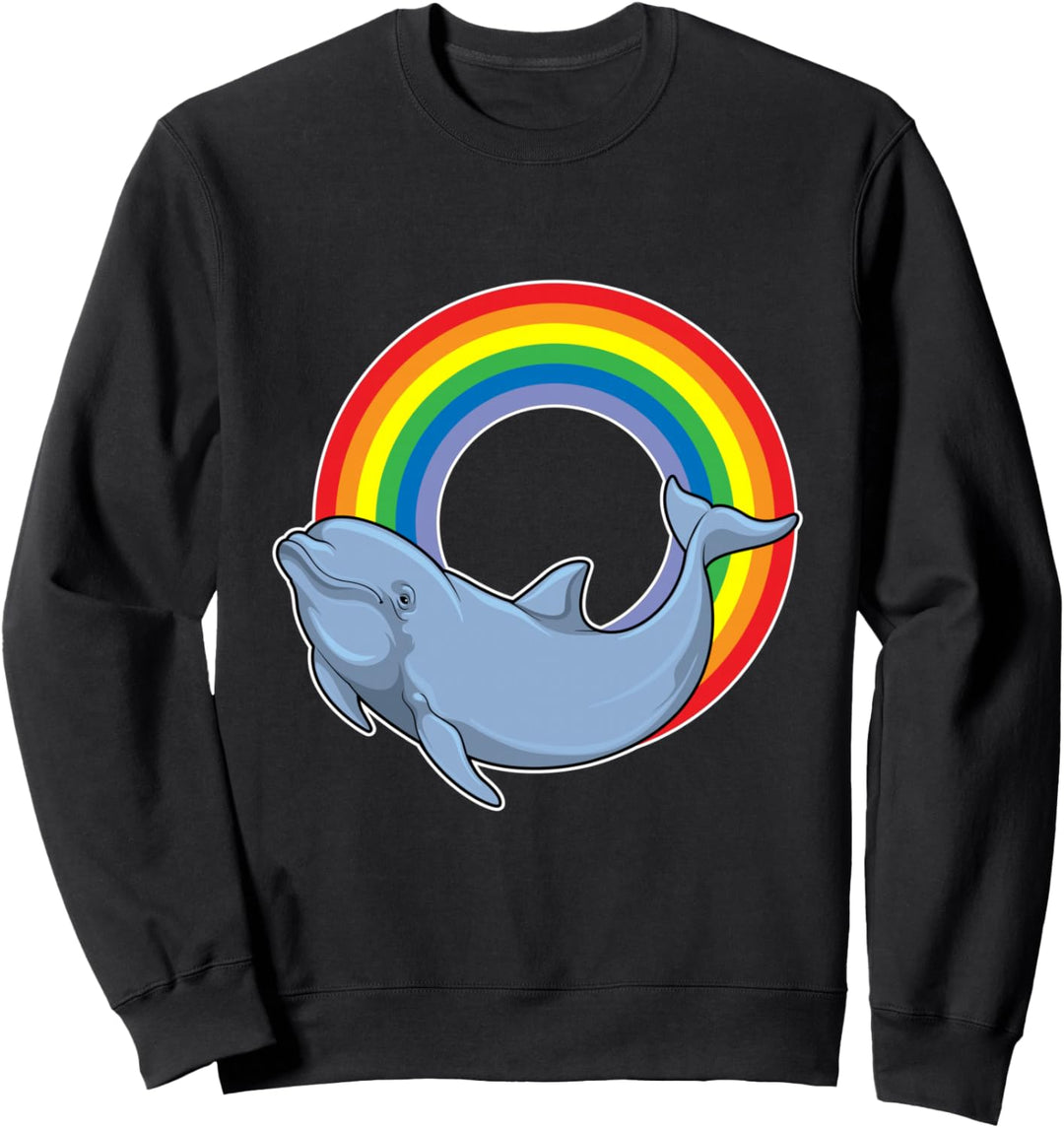 Delfin Regenbogen Sweatshirt