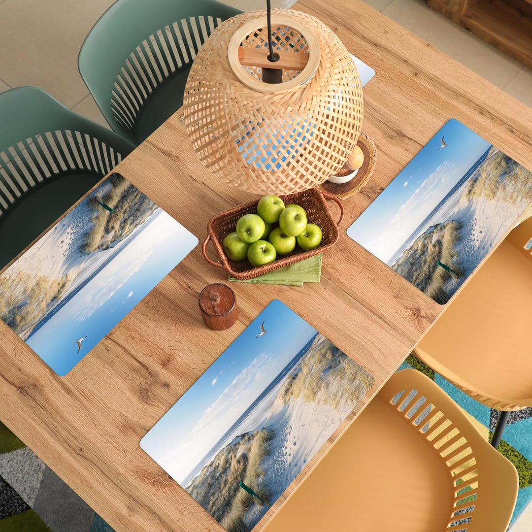 KitchenYeah© Platzsets Abwaschbar 6-Teilig 45x30 cm Tischsets Platzdeckchen Platzset Unterlage Tisch