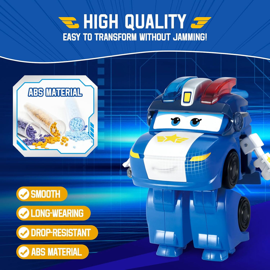 Super Wings Transformations-Flugzeug Supercharged Lucie, ca. 12,7 cm grosse Spiel-Figur für Kinder,