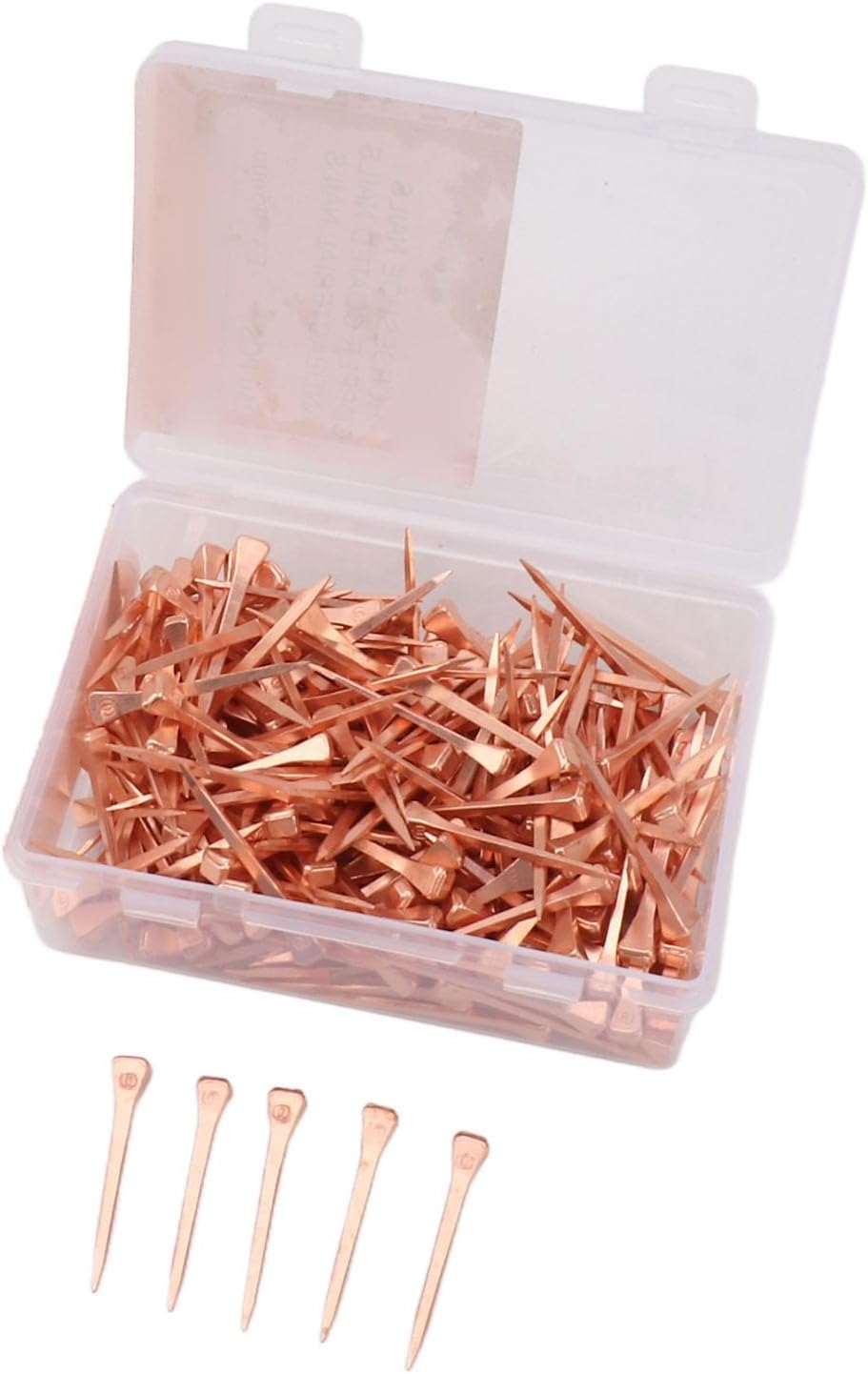 Hufeisennägel aus Kupfer, Hufeisennägel, Flexibel, Verschleissfest, Leicht, mit Aufbewahrungsbox für