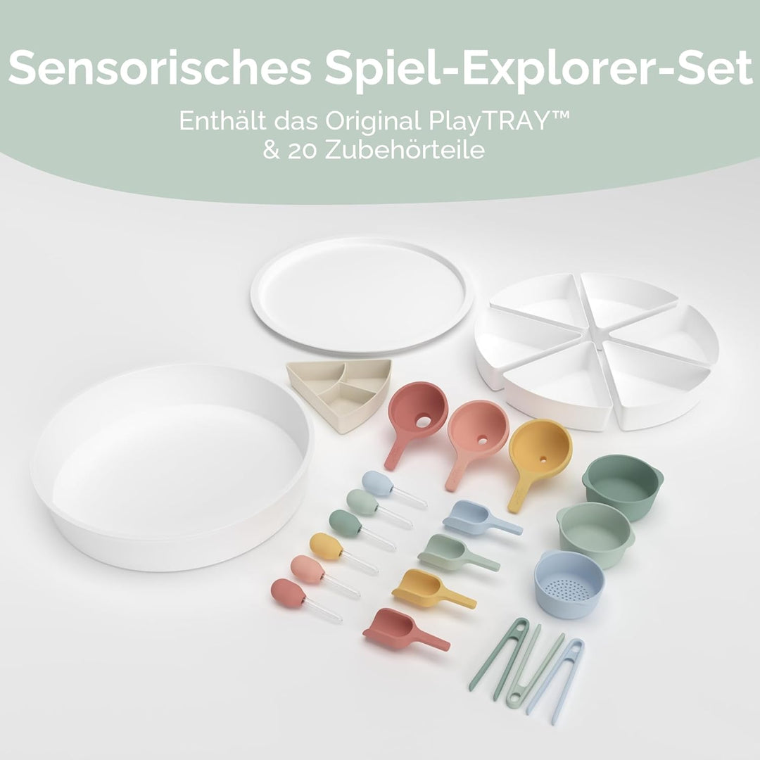Inspire My Play Explorer Bungle - Sensory Bin mit Deckel und herausnehmbaren Aufbewahrungseinsätzen