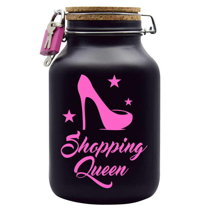 Spardose Shopping Queen Geld Geschenk Idee Schwarz XXL