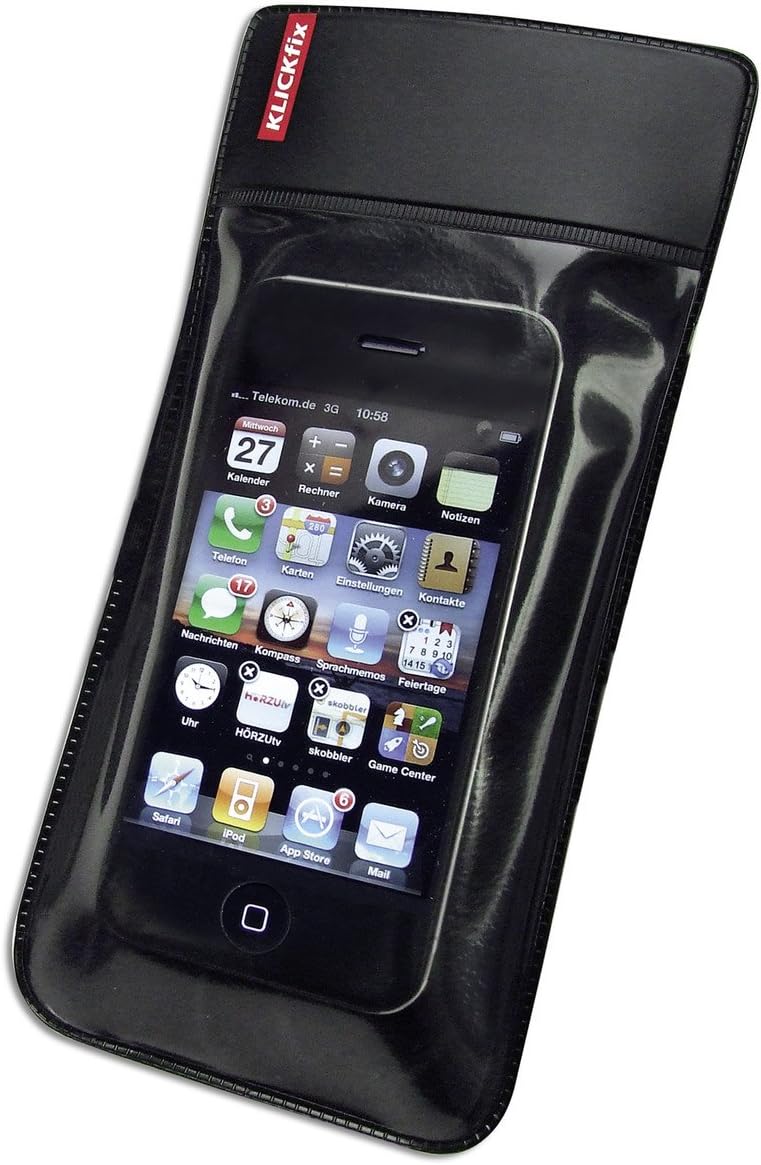 KLICKfix Farradtasche Phonebag S, schwarz, 7 x 12 cm, 7 x 12 cm
