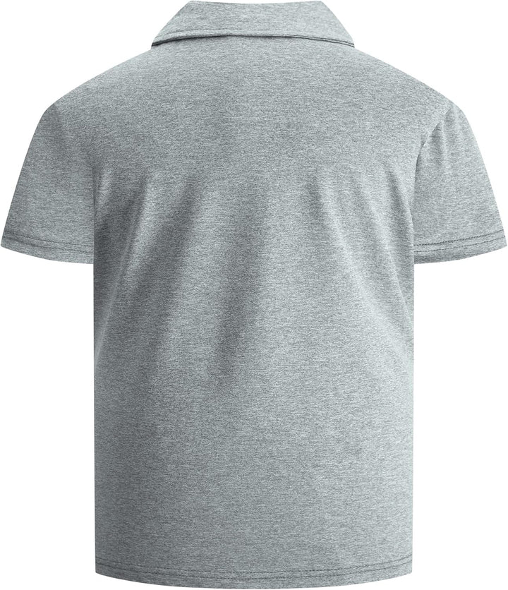 JACKETOWN Jungen Boys Poloshirts Kurzarm Hemd Kinder T-Shirt Outdoor Sport Polo Shirt Atmungsaktiv f