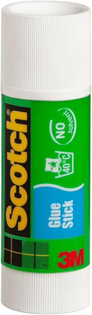 Scotch Permanent Klebestift - 1 Packung mit 12 Klebesticks ohne Lösungsmittel - 40g pro Stick - Mehr