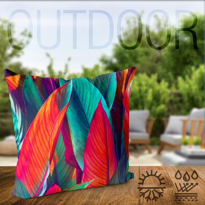 VOID Bunte Bananenblätter Kissenbezug Kissenhülle Sofakissen Kissen Deko Outdoor-Kissen Dekokissen,