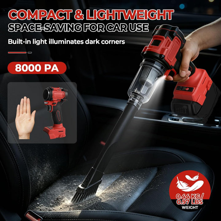 Akku-Staubwedelgebläse für Milwaukee 18V, 2 in 1 Handstaubsauger Bürstenloses Luftstaubsauger 20000