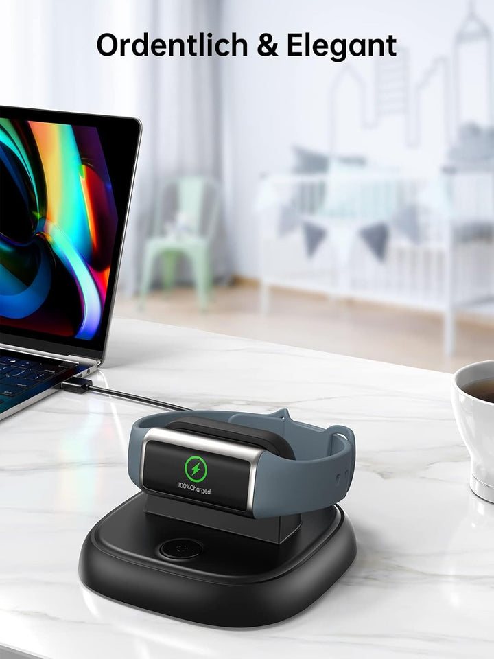 LVFAN Ladegerät für Fitbit Charge 6, Ladekabel mit Reset Taste, Schnell Ladegerät Ständer Smartwatch