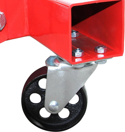 otgerlensker products Motorständer Motorhalter 900 KG mit 6 Rädern + Motorheber Motorkran mit Haken