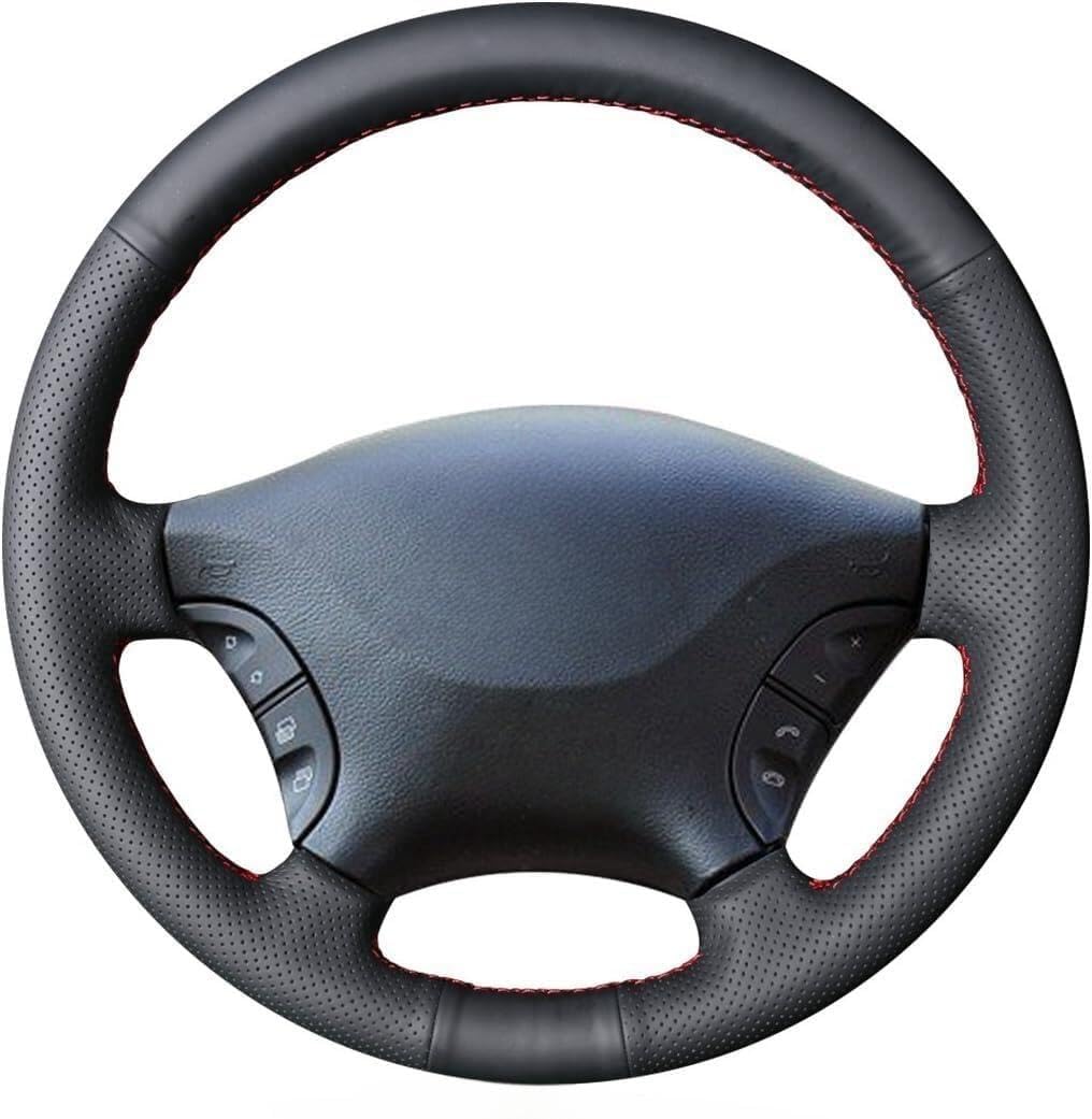 MEWANT Lenkradbezug für W639 Viano Vito Individuelle DIY Hand Nähen Schwarz Kunstleder Mikrofaser Le
