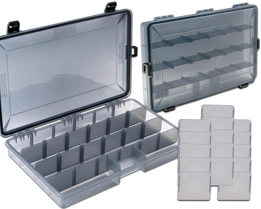 Angel-Berger Pro Tackle Box Zubehörbox Köderbox wasserdicht Large, Large
