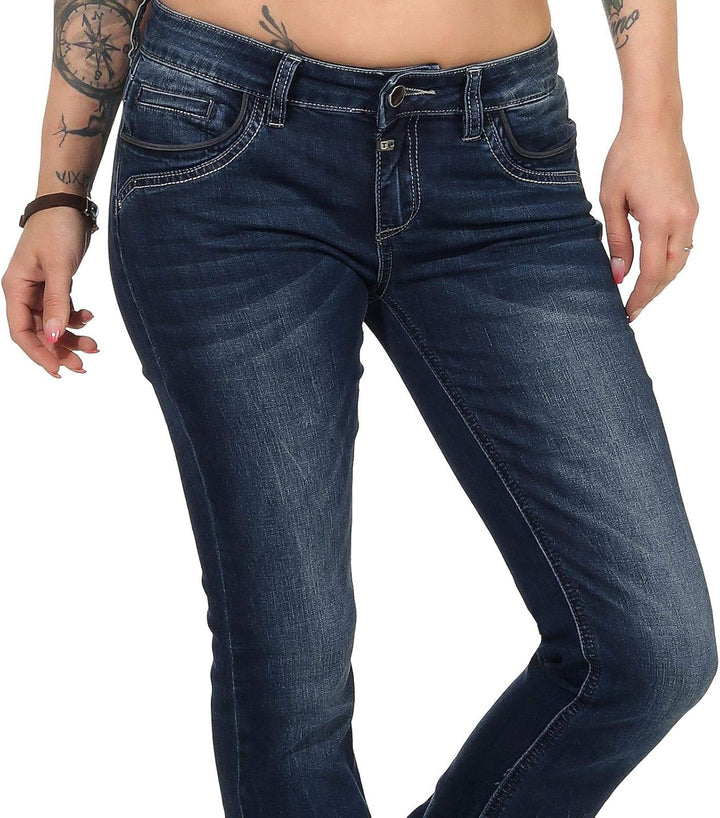 Timezone Damen Slim Tahilatz Jeans 25W / 32L Blau (Blue Royal Wash 3065), 25W / 32L Blau (Blue Royal