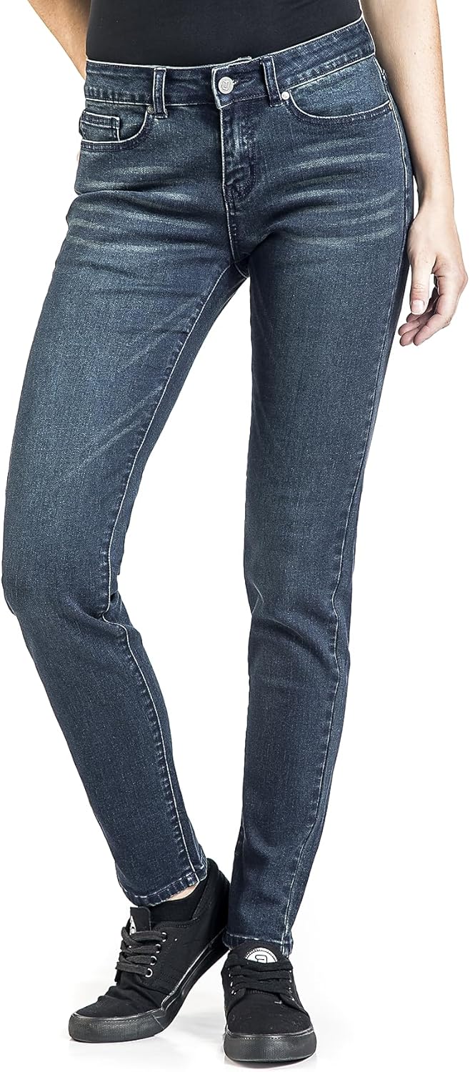 RED by EMP Damen Blaue Jeans mit Waschung W29L30