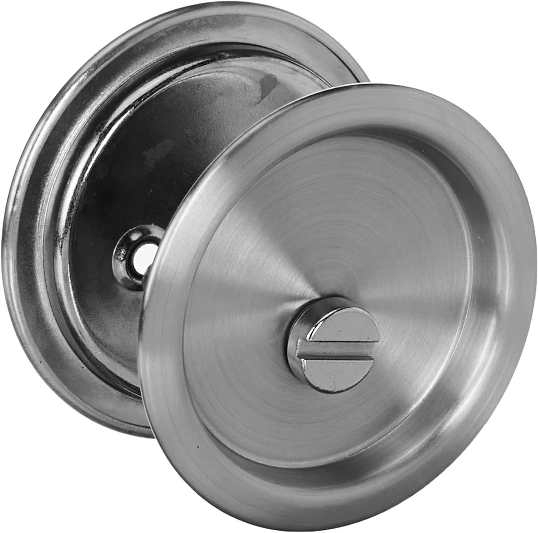Kwikset 335 rund Bett/Bad Pocket Tür Lock in Satin Nickel Satin / Nickelfarben, Satin / Nickelfarben