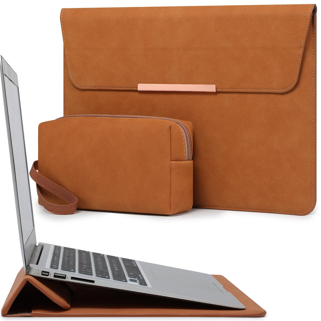 HYZUO 13 Zoll Laptop Hülle Tasche mit Ständer für MacBook Air 13 M5 A3449 M4 M3 M2 M1 2026-2018, Mac