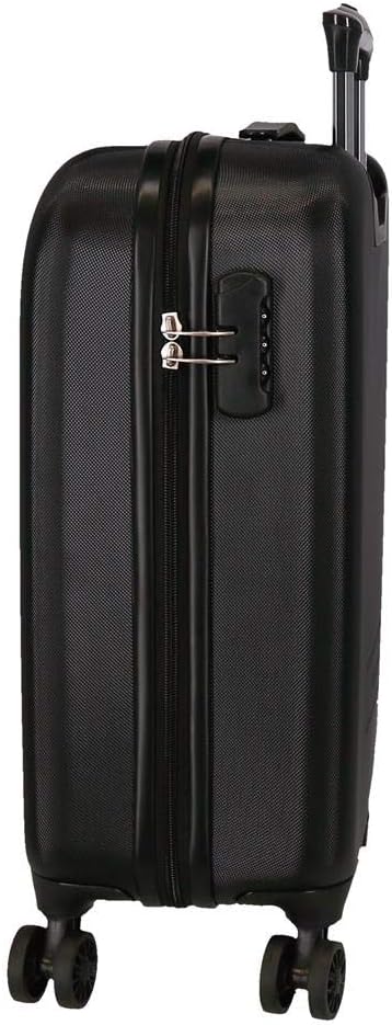 Movom Riga Kabinenkoffer Schwarz 40x55x20 cms Hartschalen ABS Kombinationsschloss 37L 2,8Kgs 4 Doppe