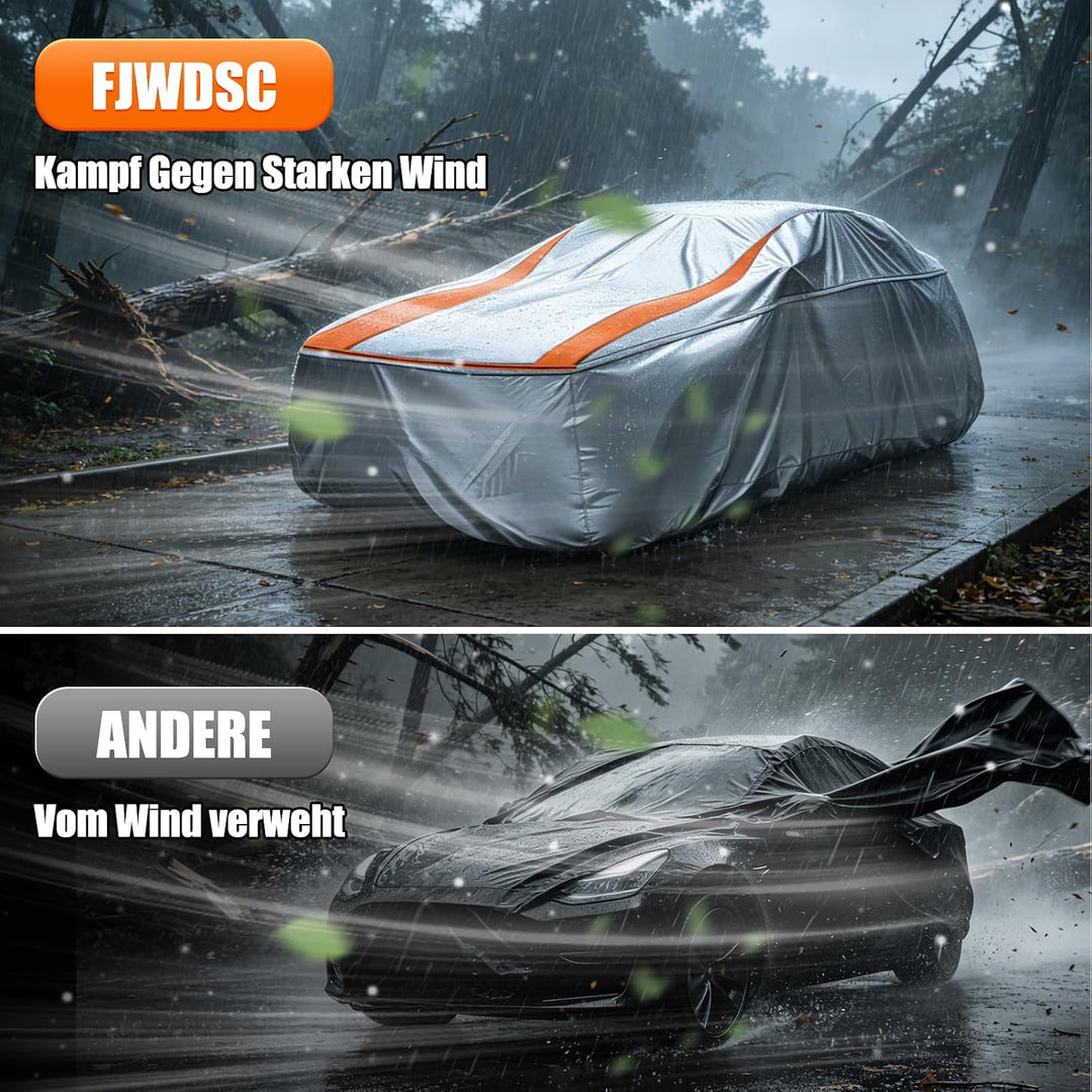 Vollständig Geschlossene Auto Abdeckplane für SUV 435-465cm 435-465cm SUV/Schrägheck Silber, 435-465