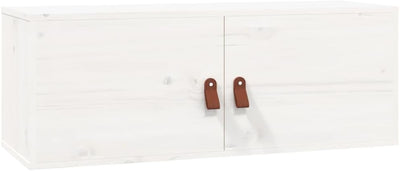 MNISDFL Bücherregal Sideboard Wohnzimmer Wandregal Küchenregal Wandschrank Weiss 80x30x30 cm Massivh