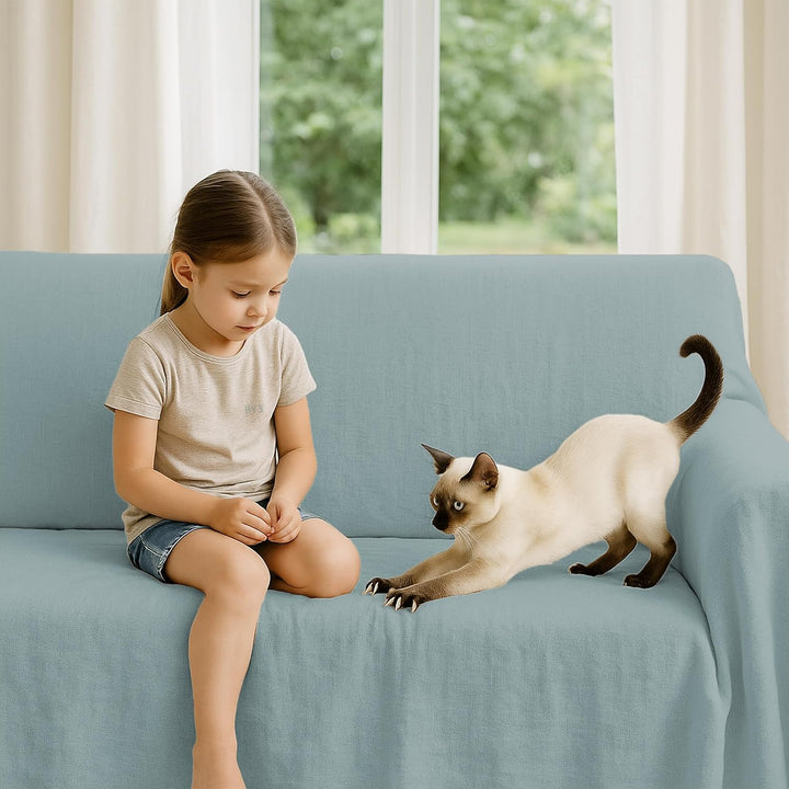 Byour3 - Bettüberwurf Bio-Baumwolle Gemischte Doppelbett Einzelbett Queen Size Bettdecke Sommer Früh