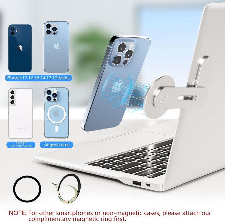 imluckies Magnetische Laptop-Handyhalterung, Handy Stände für MacBook, Laptop Handy Halterung, Verst