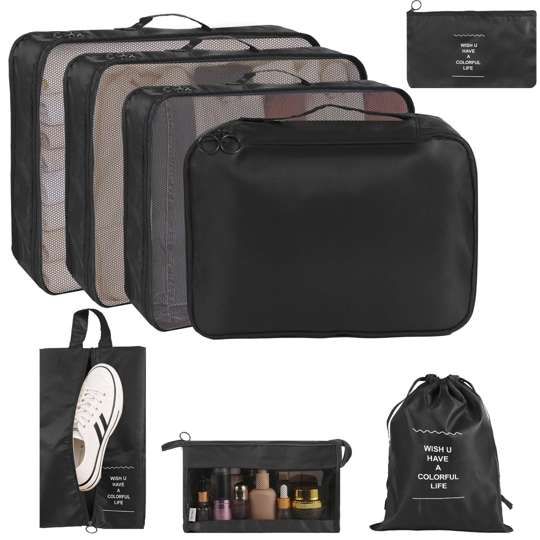 MosaiRudo 8-teilig Koffer Organizer Set, Packing Cubes, Packwürfel für Urlaub & Business,Reise Organ