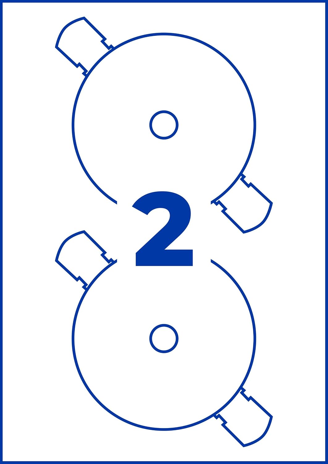 AVERY Zweckform L7676-100 selbstklebende CD-Etiketten (200 blickdichte CD-Aufkleber, Ø 117mm auf A4,