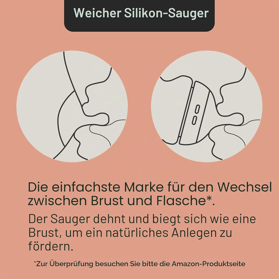 Tommee Tippee Babyflaschen aus Glas, Closer to Nature Newborn Starterset, Natürlich Geformter Trinks
