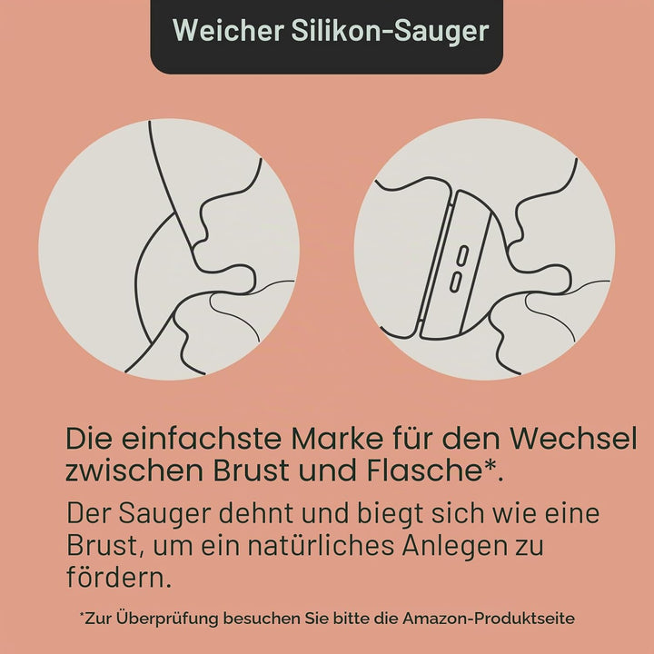 Tommee Tippee Babyflaschen aus Glas, Closer to Nature Newborn Starterset, Natürlich Geformter Trinks