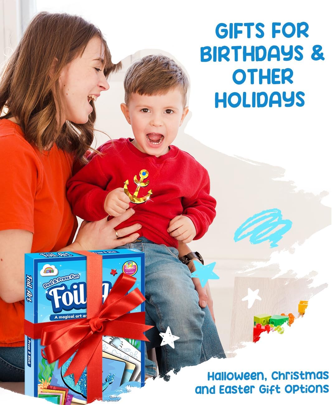 ZMLM Bunte Folie Kinderspielzeug - Ocean World & Animals Spielzeugset - Kunst & Bastelbedarf für 4+