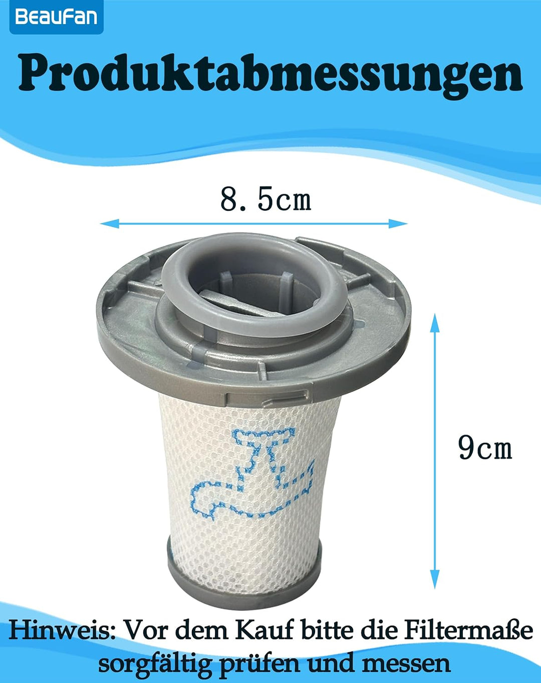 4 Pack ZR009006 Filter Kompatibel mit Rowenta X-Force Flex 8.60 RH96 Serie RH9611 RH9637 RH9638 RH96