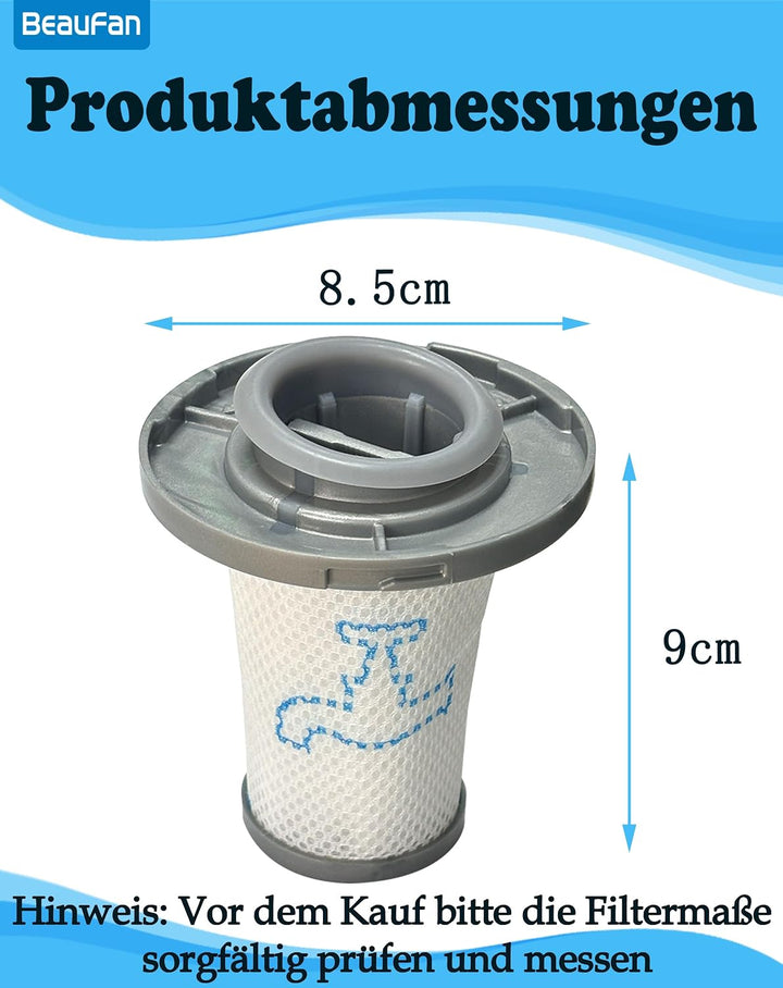4 Pack ZR009006 Filter Kompatibel mit Rowenta X-Force Flex 8.60 RH96 Serie RH9611 RH9637 RH9638 RH96