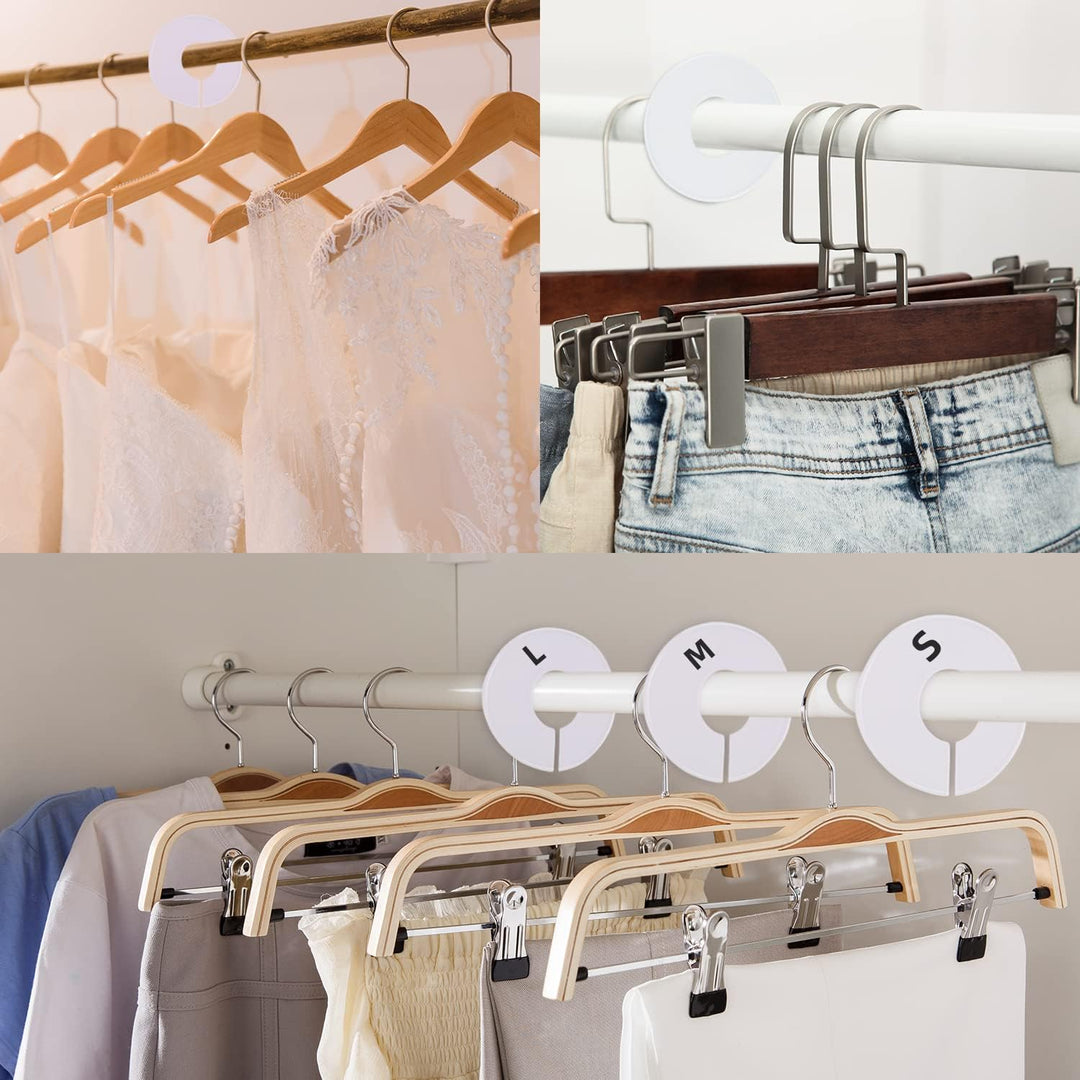 JEEZAO 40 Stück Kleiderbügel Grössentrenner Grössenfinder für Babykleidung,Grössenreiter für Gardero