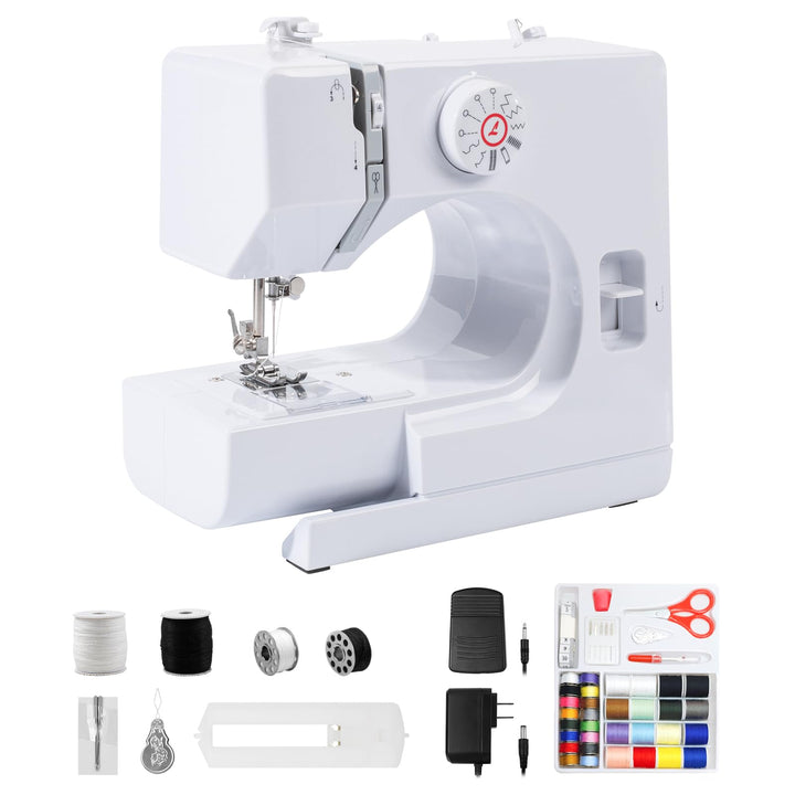 Nähmaschine für Anfänger, 12 Stichprogrammen Kleine nähmaschinen, Mini Sewing Machine Tragbare Elekt
