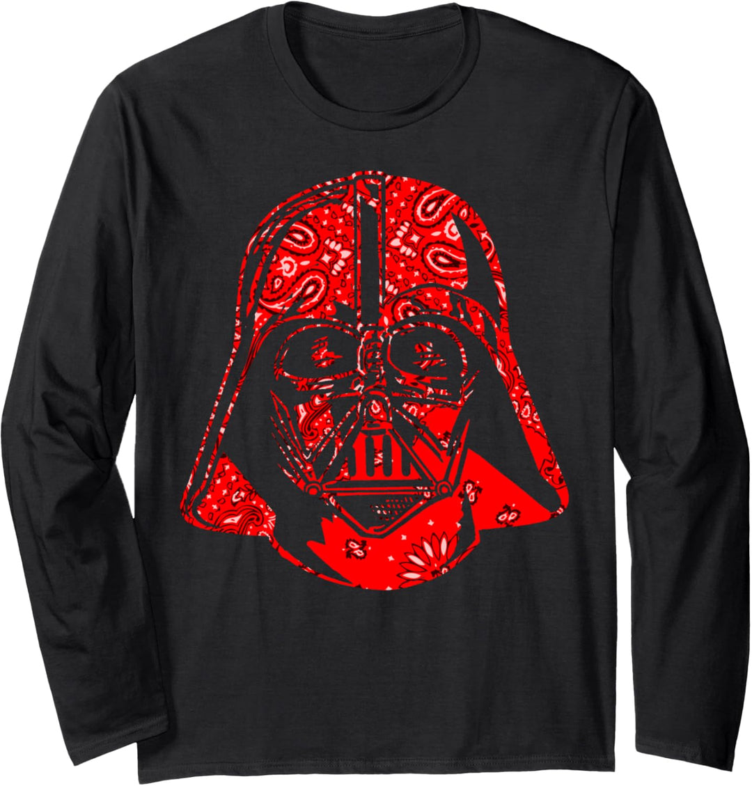 Star Wars Darth Vader Red Paisley Poster Langarmshirt