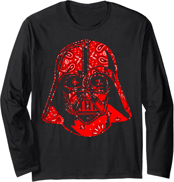 Star Wars Darth Vader Red Paisley Poster Langarmshirt