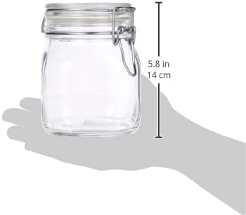 Bormioli Set 0,75L Original Fido Einmachglas mit Bügelverschluss und Gummiring, 10FL30000185FL10, Tr