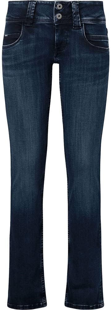 Pepe Jeans Damen Straight Leg VENUS 33W / 34L Black (Denim-vw0), 33W / 34L Black (Denim-vw0)