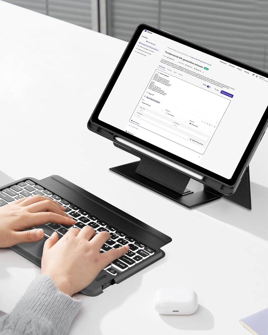 Occtingkind, Ergonomische Hülle mit Tastatur für Samsung Galaxy Tab S10 FE/S9 FE/S9 10,9/11 Zoll 202