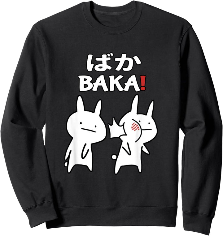 Lustiges Japan Baka Rabbit Ohrfeigen Anime und Manga Sweatshirt