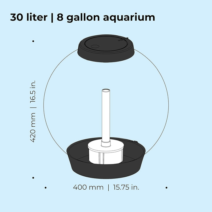 biOrb 72005 CLASSIC 30 LED schwarz - dekoratives Aquarium Komplett-Set mit Filter-System, LED-Beleuc