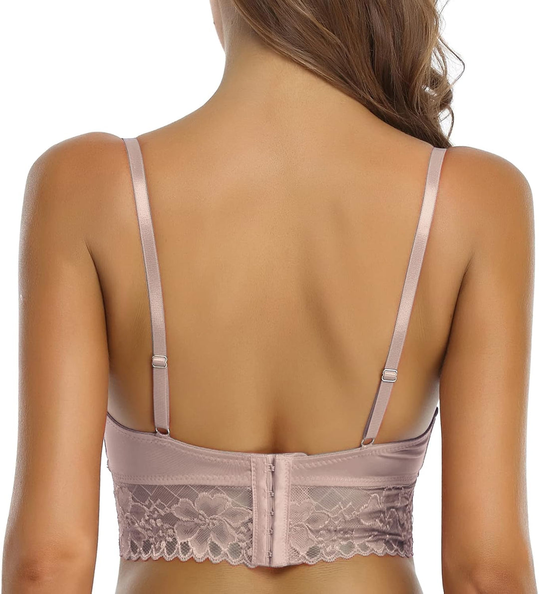 SHEKINI BH Damen mit Bügel Push Up BH mit Blumen Spitzen Schalen Bügel-BH T-Shirt Nahtloser BHS Sexy