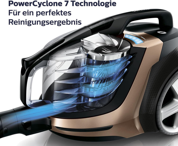 Philips beutteloser Staubsauger PowerPro Ultimate (AAA-Energie-Label, 650 W, 2,2 L Staubvolumen, Tur