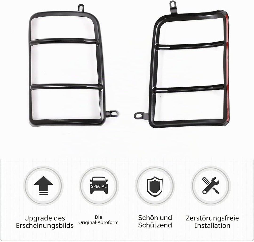 DIYUCAR 2 x Legierung Auto Rücklicht Schutz Rahmen Verkleidung für NIVA Zubehör